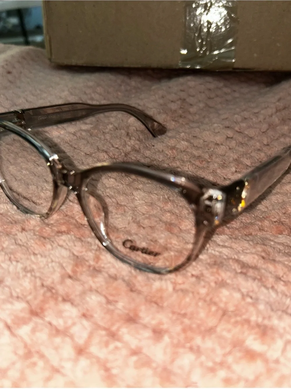 Transparent Glasses with Subtle Gold Accents- Fashion Size:53▪️16-143
